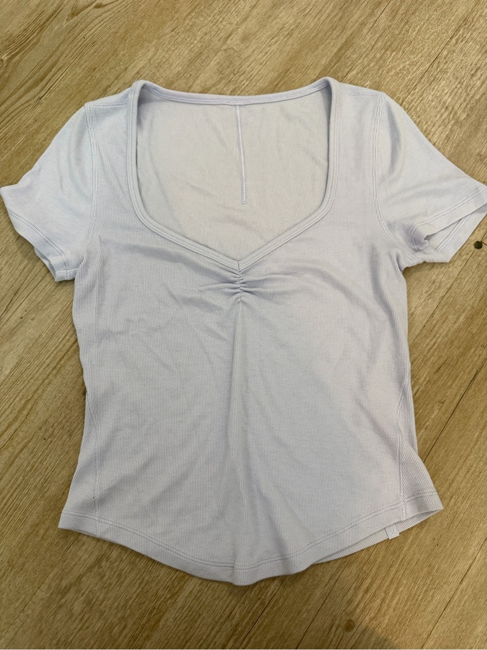 lululemon athletica Light Lavender Scoop Neck Short Sleeve Top